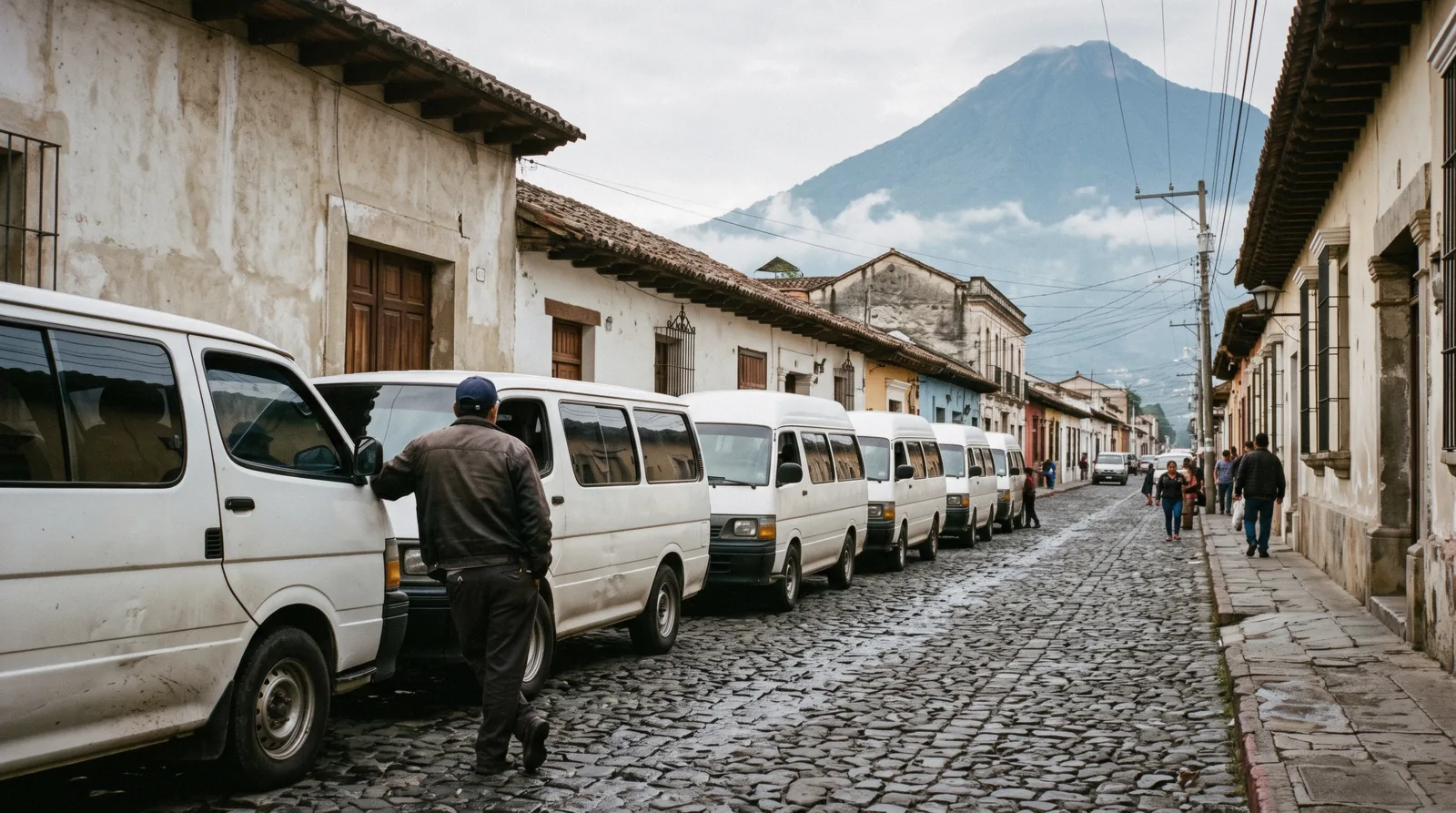 Hobbitenango ridge park above Antigua Guatemala with volcano views